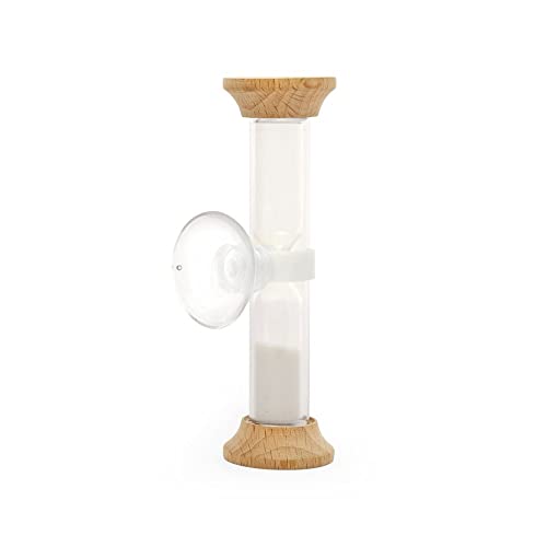 Kikkerland - Temporizador de Ducha de 5 Minutos - Reloj de Arena con Ventosa para la Ducha.