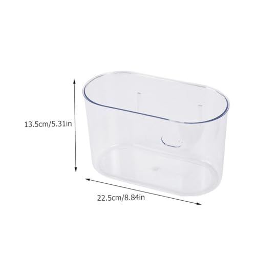 Caneca de basura rectangular transparente para colgar en pared miniatura 2
