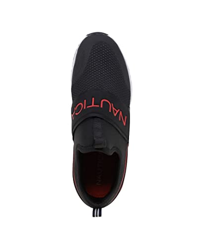 Nautica Men'S Casual Fashion Sneakers Slip-On-Walking Shoes-Lightweight Loafers-Zento-Black Red 1-9.5 thumb #3