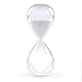 SWISSELITE Hourglass Sand Timers, Hourglass Sand Clock Inspired Glass for Home, Desk, Office Decor (8Inch-30Mins Lucent White)