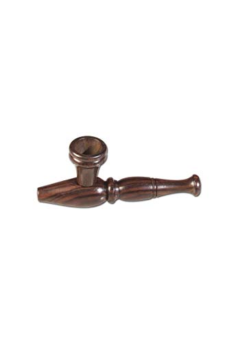 bong-discount Handpfeife, Pur-Pfeife, Schraubpfeife, HOLZ-Pfeife zerlegbar | 90 mm | EBENHOLZ | Aus wertvollem Kernholz…