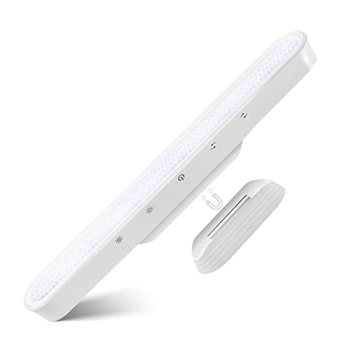 56-LED Under Cabinet Lights Wireless, Under Counter Lights for Kitchen Touch Control, Magnetic Closet Lighting, Rechargeable USB-C Battery Powered Lights, Dimmable Color Temperature/Brightness