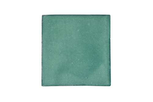 Cerames- Light Green Verde Cana Deslavad Mexican Solid Color Tiles Backsplash 4X4 | Pack Of 90 Handmade Tiles | Talavera Bathroom And Kitchen Splashbacks Tiles #TOP2