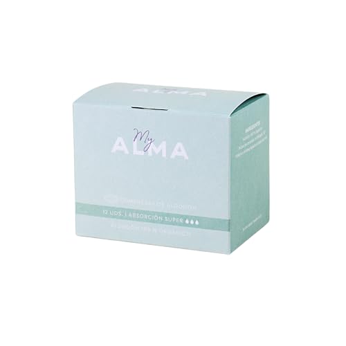 Compresas de Algodón Orgánico con Alas - Extra Absorbentes y Transpirables - Protección Segura para Flujo Abundante y Nocturno - Hipoalergénicas y Biodegradables (1 CAJA SUPER)