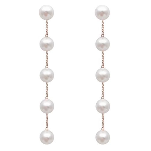 COYUN 1 Paires Boucles d'Oreille Perle pour Femme Fille Boucle d'Oreille Femme Boucle d'Oreille Pendante Boucles d'Oreilles Perle Blanches de Culture...