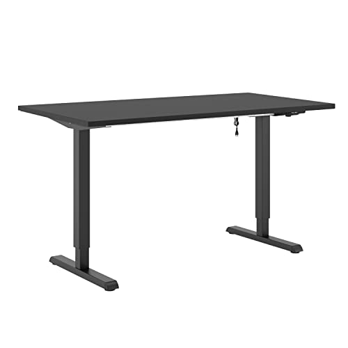 ACTIFORCE® elektrisch höhenverstellbarer Schreibtisch | mit Dualmotor, Flüsterleise & Kraftvoll | höhenverstellbarer Schreibtisch (Tischplatte 160x80cm: Schwarz, Gestellfarbe: Schwarz) Cover