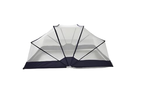 Image of Happy Penguin Mosquito Net [Foldable] Easy Setup | Lightweight Cotton, Portable & Ideal for Home & Travel | Strong & Breathable | Suitable for King Size Bed [5x6 (1 /4)]