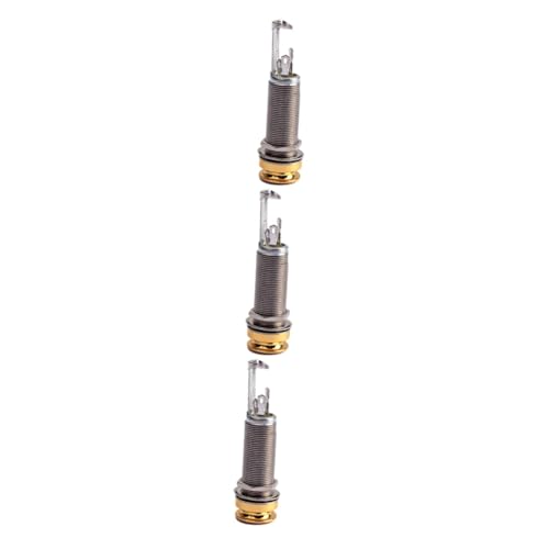 Abaodam 3pcs Jack Socket Guitar Bass End Pin Jack Strap Pin Brass Threaded Cylinder, P04YSS9RO9H1LDI25GZBR07SP