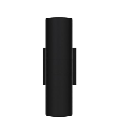 Image of DAKAFUL Outdoor Wall Lights 4Pack, Integrated LED Cylinder Up Down Lights, 12W 2700K Aluminum Exterior Wall Light, Outdoor Light Fixture for Porch Patio Door.(Matte Black)