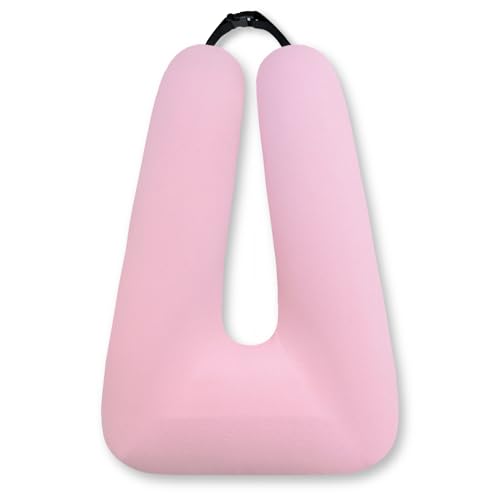 Image of FHSGGP Travel Pillow Car Pillow Kid Car Sleeping The Sleeping Aid for Adults and Kids on Road Trips Sponge Kids Travel Pillow Provides Body and Head Support Pink