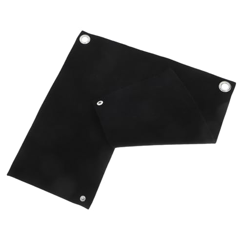 Hemobllo Almohadilla de soldadura Almohadilla térmica mantas ignífugas tapete de fieltro estera ignífuga del aislamiento escudo de soldadura sintió Black