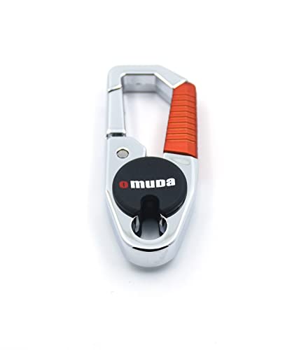 Techpro Antique Hook Locking Silver Metal key ring Key chain & For Gift Orange M-3747-image-37