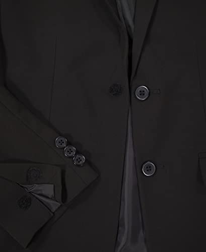 Van Heusen Boys' Adaptive Flex Stretch Suit Jacket, Faux Buttons & Velcro Closure, Black, 10 Husky - image 2