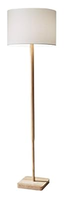 Adesso Home 4093-12 Transitional One Light Floor Lamp from Ellis Collection in Bronze/Dark Finish, Natural