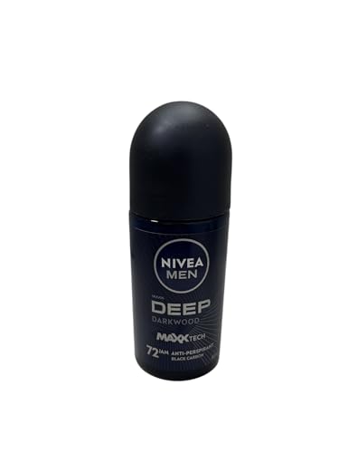 NIVEA MEN DEEP Dry Lot de 6 déodorants à bille 50 ml - Anti-transpirant pour une sensation de propreté sur la peau - Protection 48h