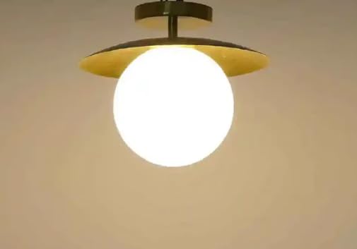 Decor Modern Flush Mount Ceiling Light, Round Globe Shade, Indoor Lighting Fixture for Home, Living Room, Bedroom-image-38