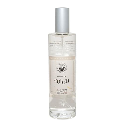 La Maison du Savon de Marseille - French Luxury Room Spray - Perfumes of Grasse - Cotton Flower Fragranced Mist - Air Freshener for Home - Elegantly Scented - 100ml bottle