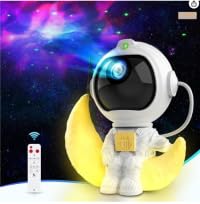 Cadrim Astronaut Projector Sky Star, LED Projector Astronaut Galaxy with Nettle, Star, Remote Control, Timer and 360° Rotation, Gift for Christmas Party Children Adult-Moon Crescent