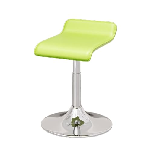 Taburete de bar giratorio de altura ajustable con tapicería de piel sintética y diseño de respaldo bajo para cocina, comedor y asiento de bar