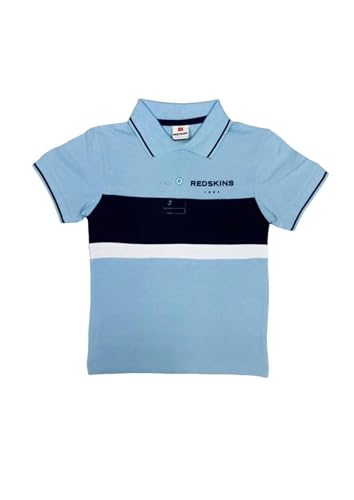 REDSKINS Junior Polos T Shirts Sweats et Gilets Enfants Garçon Fille, Camisa Polo Unisex Niños, Bleu Ciel,