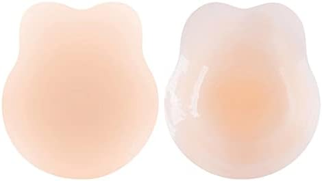 Push Up Nipple Covers Breast Lift Tape Reusable Ultra-thin Silicone Pasties Petals Strapless Adhesive Bras for Women Nude