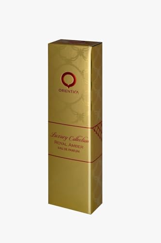 Image of Orientica Luxury Royal Amber Eau De Parfum 0.33oz /10ml Mini Spray - Notes of Vanilla, Bergamot, Pineapple - Amber Oud, Gourmand Arabic Perfumes for Women & Men - Perfumes Arabes de Mujer y Hombres