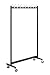 Produktbild HAKU Möbel Rollgarderobe alu, schwarz, Aluminium, Metall - Maße: B 103 cm x H 174 cm x T 39 cm, Style: Modern