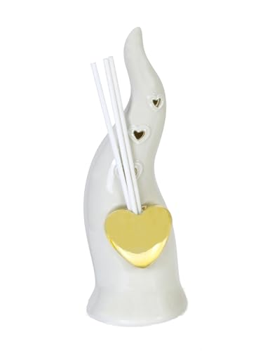 L.WHITE/GOLD PROFUMATORE CORNO 18cmL2216