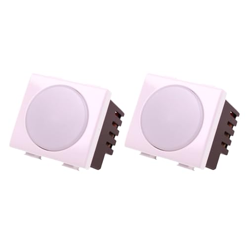 A2ZWORLD 2 Pezzo Lampada di Emergenza LED 220V 0,5W 80LM, Occupa 2 Posti, Colore Bianco, Compatibile Con Bticino Matix, Autonomia 3 Ore, Anti Black Out, Interruttore On/Off