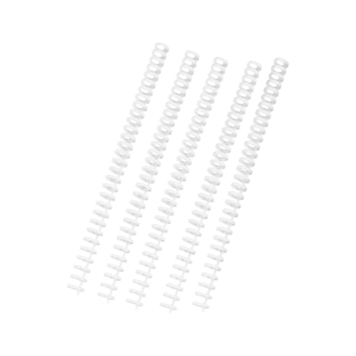 JAMIEKA - 5 unidades, 30 anillos, peine de encuadernación de plástico, 12 mm, 30 agujeros, bocinas de encuadernación para cuaderno recargable, planificador de diario