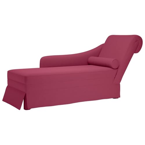 vidaXL Chaiselongue mit Nackenrolle und Rechter Armlehne Weinrot Samt, Recamiere, Loungesessel, Lounge Sofa, Lounge, Loungesofa, Wohnzimmersofa vidaXL Chaiselongue mit Nackenrolle und Rechter Armlehne Weinrot Samt, Recamiere, Loungesessel, Lounge Sofa, Lounge, Loungesofa, Wohnzimmersofa