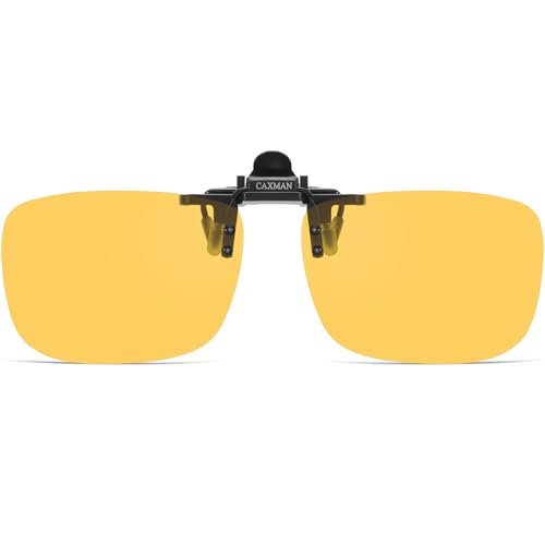 Polarized Clip-on Flip Up Metal Clip Rimless Sunglasses for Prescription Glasses