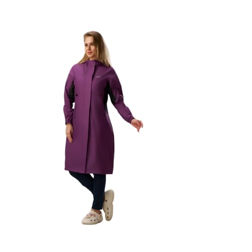 Image of ZEEL Ladies High Neck Raincoat | Waterproof Long Raincoat with Belt, Zeel Diva ZKL01 Parent