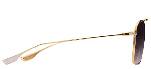 Dita ALKAMX DT DTS100 A-01 Yellow Gold/Silver Metal Navigator Sunglasses Grey Gradient Lens3