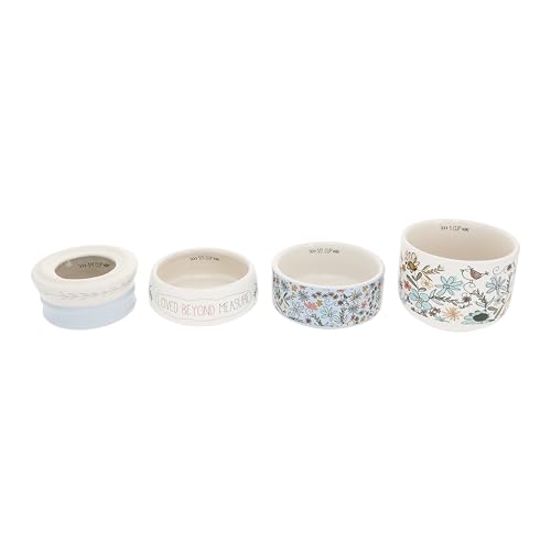 Juego de vasos medidores apilables de cerámica 6.75 x 3.5 pulg miniatura 6