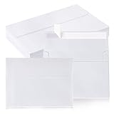 HappyHapi 40 Pack 5x7 White Envelopes - Self Seal for Invitations, Weddings, Photos, Greeting Cards, Mailing