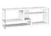 Monarch Specialties Glossy with Tempered Glass TV Stand, 60", White