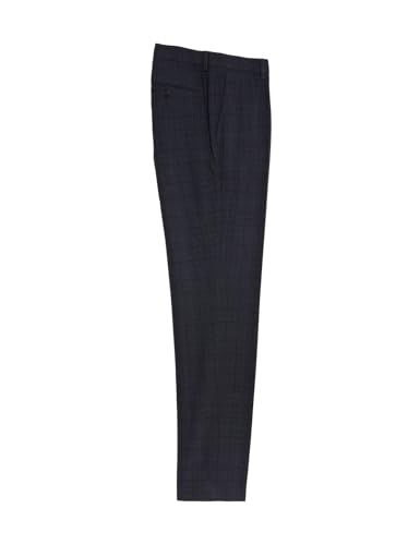 Image of Check Stretch Trousers T704441TNAVY (32)