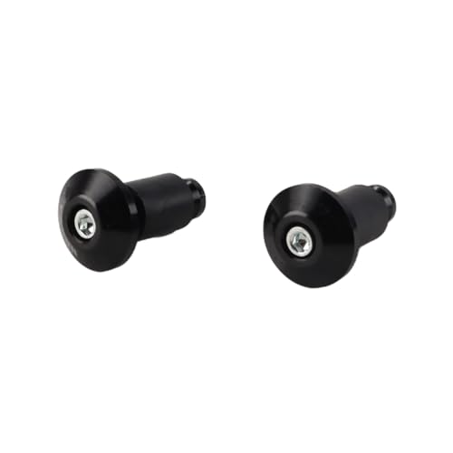 Enwye Lot de 2 embouts de guidon ronds et fins en aluminium noir pour moto et vélo électrique,...
