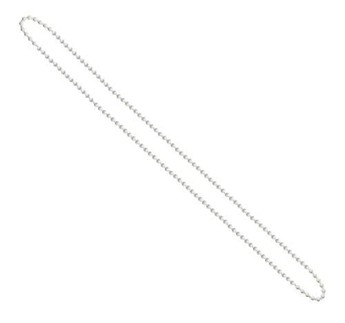 4.5mm Blind Plastic Bead Continuous Endless Chain Loop for Clutch Roller Shades- White (125 cm)