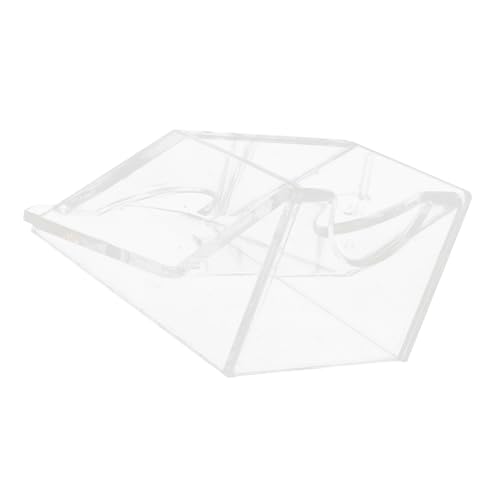 ERINGOGO Poker Dealer Cards Game Accessory Universal Professional Electric Game Night Decorating Tools Desktop Accessories Black Deck of Cards Manual Acrylic White Business Card Case, 14x10cm