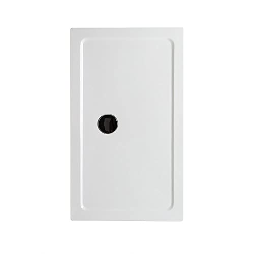 KIAMAMI VALENTINA Rechteckige Duschwanne 70x90 aus Acryl und ABS Weiß | Alba – Bild 7