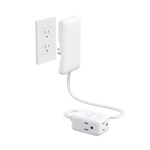 Short Flat Extension Cord 1.5ft, ETL Listed, NUTICT Indoor