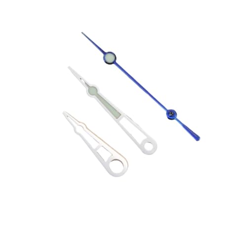 WVTVBYLKLP(売店) 1058 ブライトカラー スーパーC3 グリーン 夜光 に適合 NH34 35 36 38 70 自動巻きムーブメント SKX007 時計針に適合 時計の針(Silver Dark Blue)