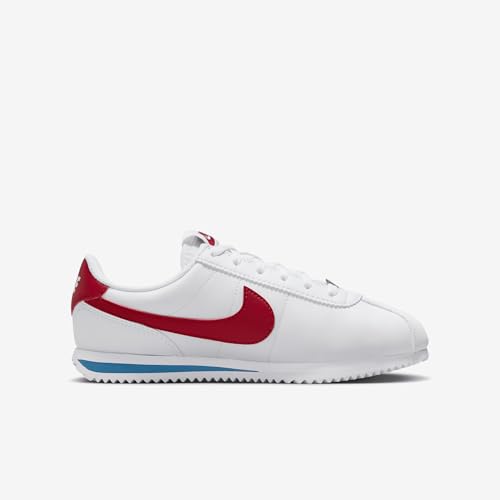 Nike Cortez Big Kids' Shoes (DM0950-115, White/Varsity Blue/Varsity Red)3