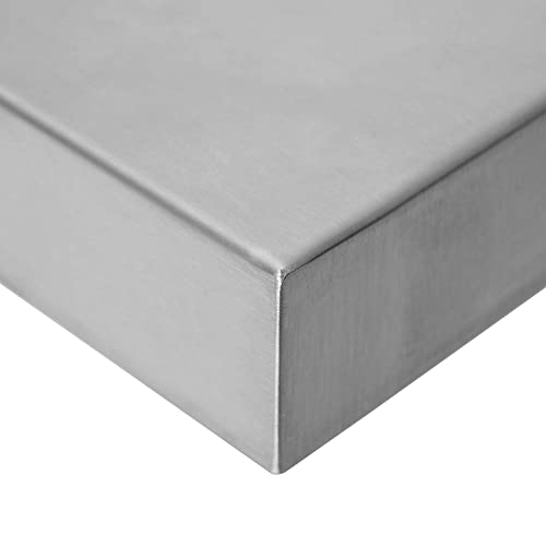 Celestial Fire Pit Cover For 48”X6” Linear Burner Pan (51" X 9" Actual Size), Commercial Grade, Stainless Steel, Reinforced Wrapped Edge #TOP3