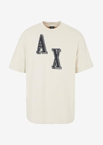 Armani Exchange Men's Collegiate Capsule Heavy Cotton Jersey Patch Letters Jumper3