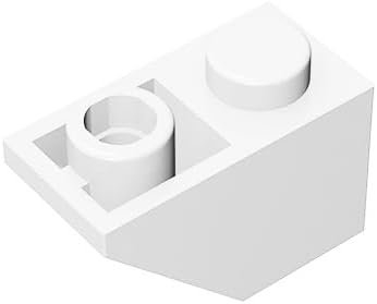 Classic Building Slope invertido 45 2x1, 50 piezas de pendiente blanca a granel, compatible con piezas y piezas Lego 3665 (color blanco)