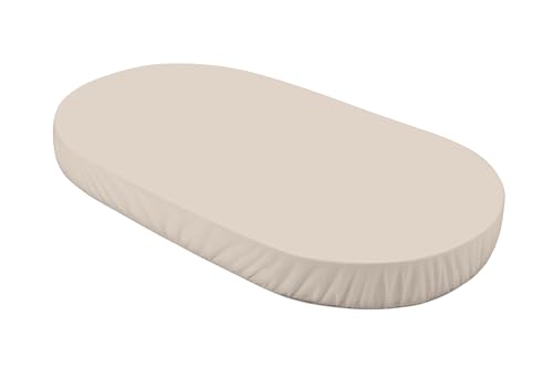 Waldin Beige Ovales Babybett Spannbettlaken SH-OWAL