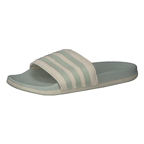 adidas Adilette Comfort Slides Damen Rutsche, Wonder White Linen Green...